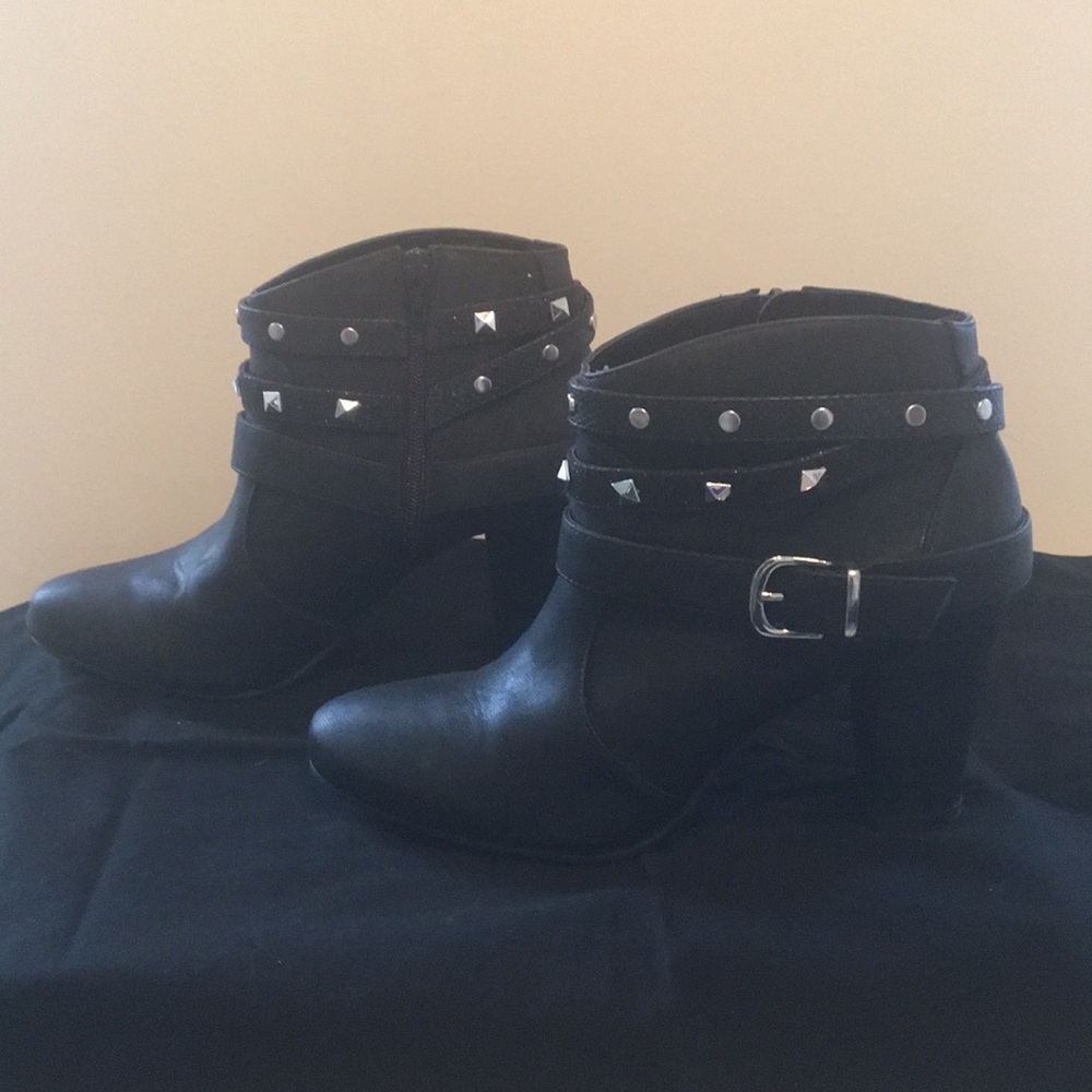 Black ankle boots with silver studs size 9.5